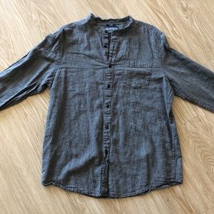 Band Collar Button down